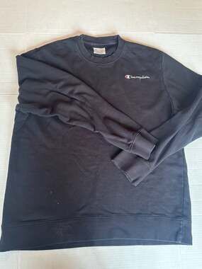 Champion Crewneck Sweatshirt Black Size XL Stained Poor Condition